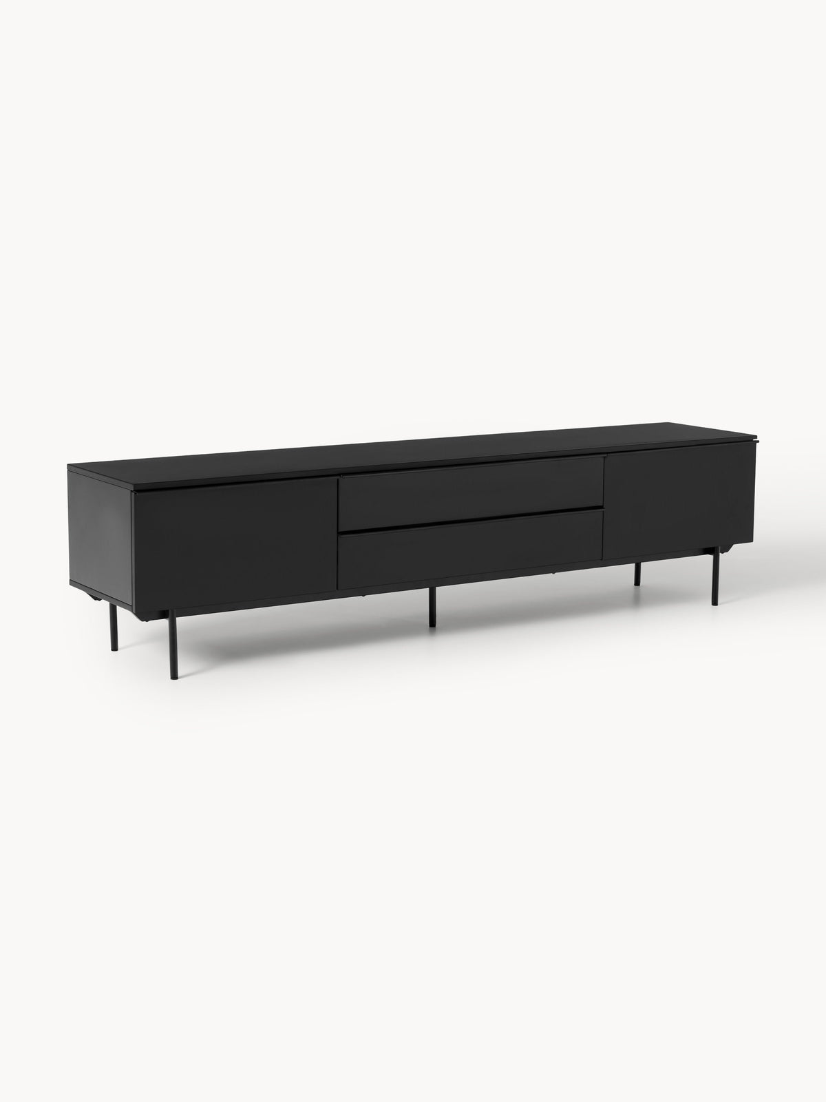 Elona Large Wood-Lowboard — Dark Grey
