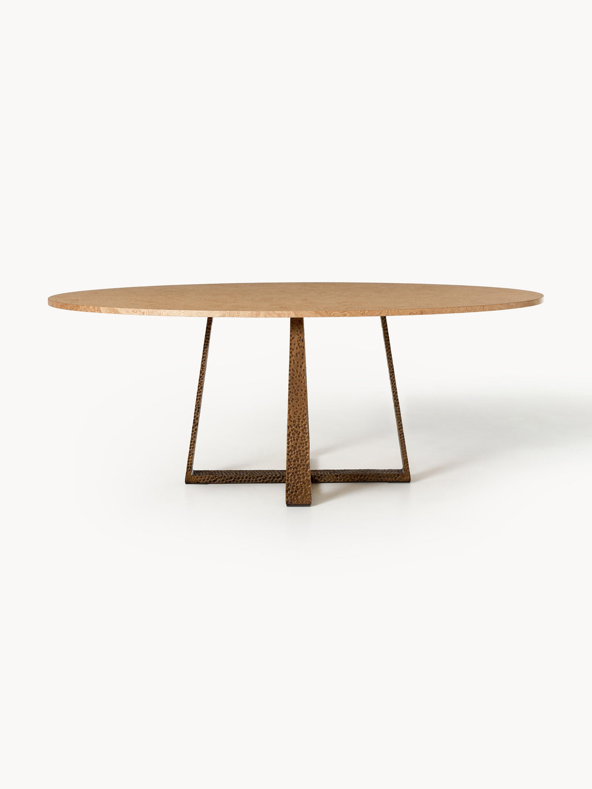Amella Oval Dining Table, in various sizes — Warm Grey