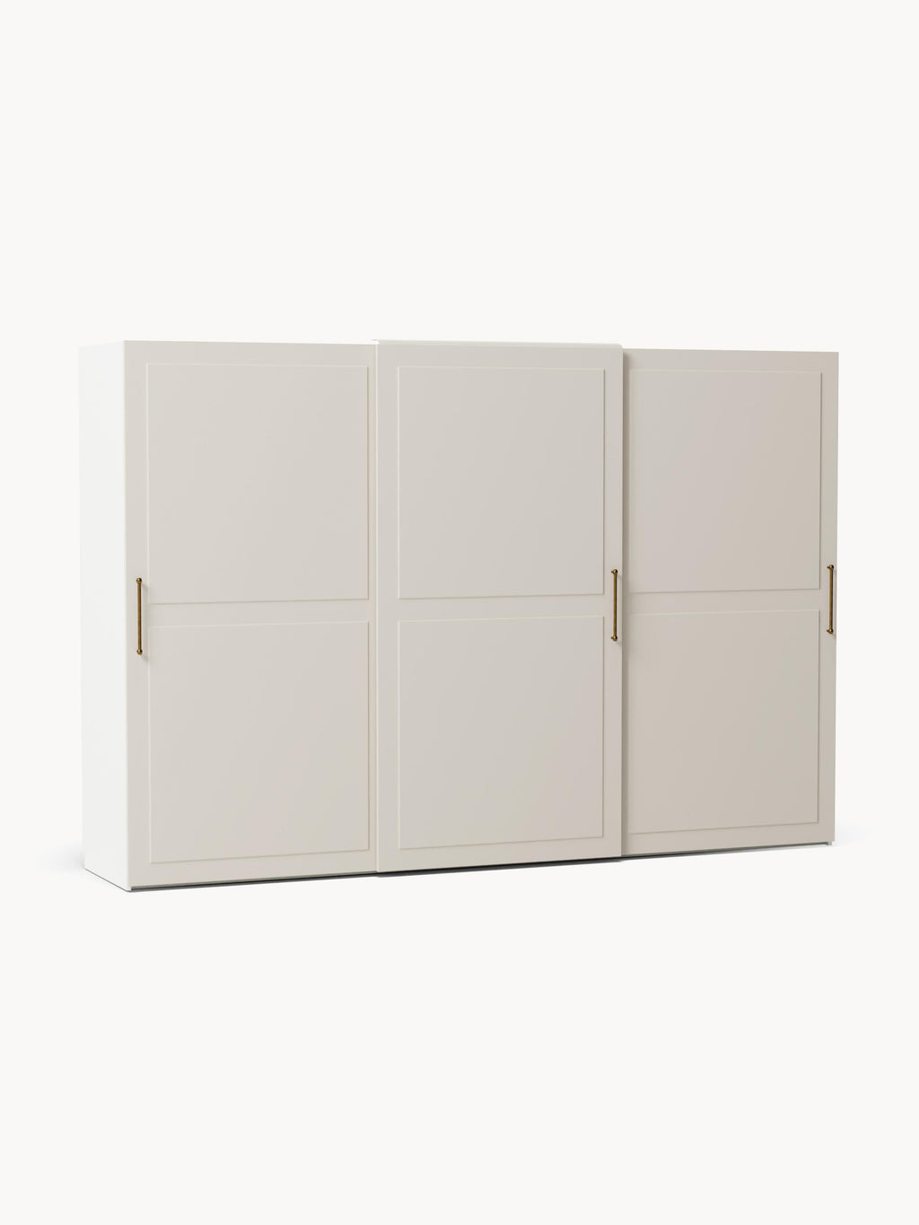 Charlotte Modular Sliding-Door Wardrobe, 300 cm Width, in various sizes — Light Grey