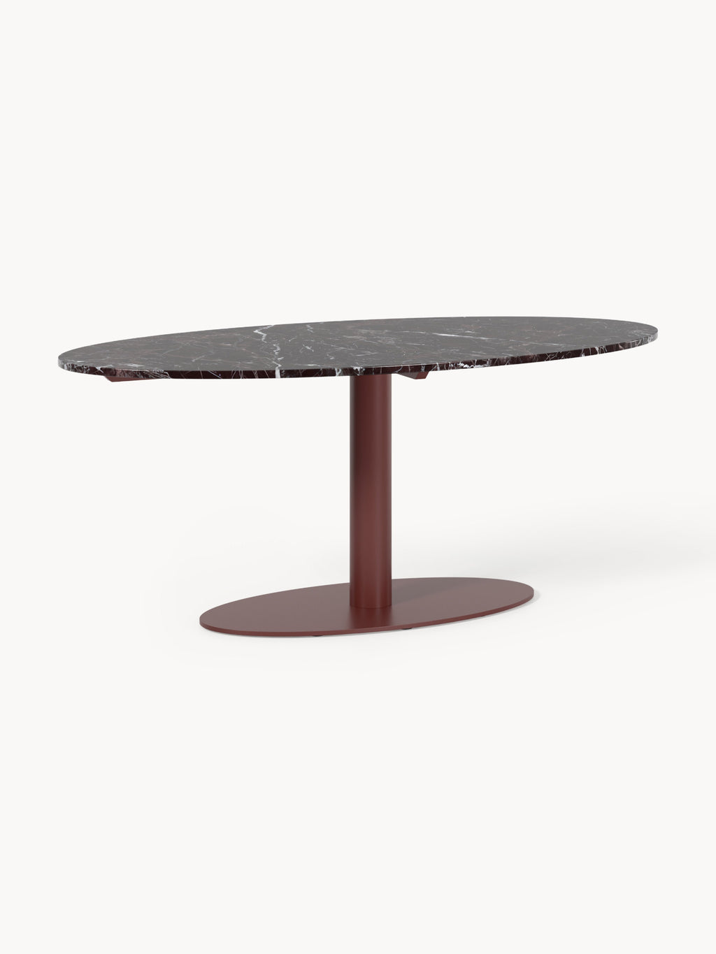 Miley Oval Marble-Dining Table, 180 x 90 cm — Taupe
