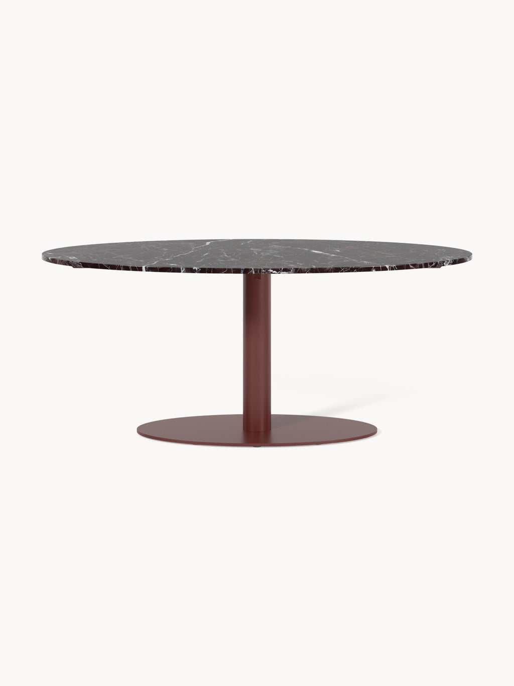 Miley Oval Marble-Dining Table, 180 x 90 cm — Taupe