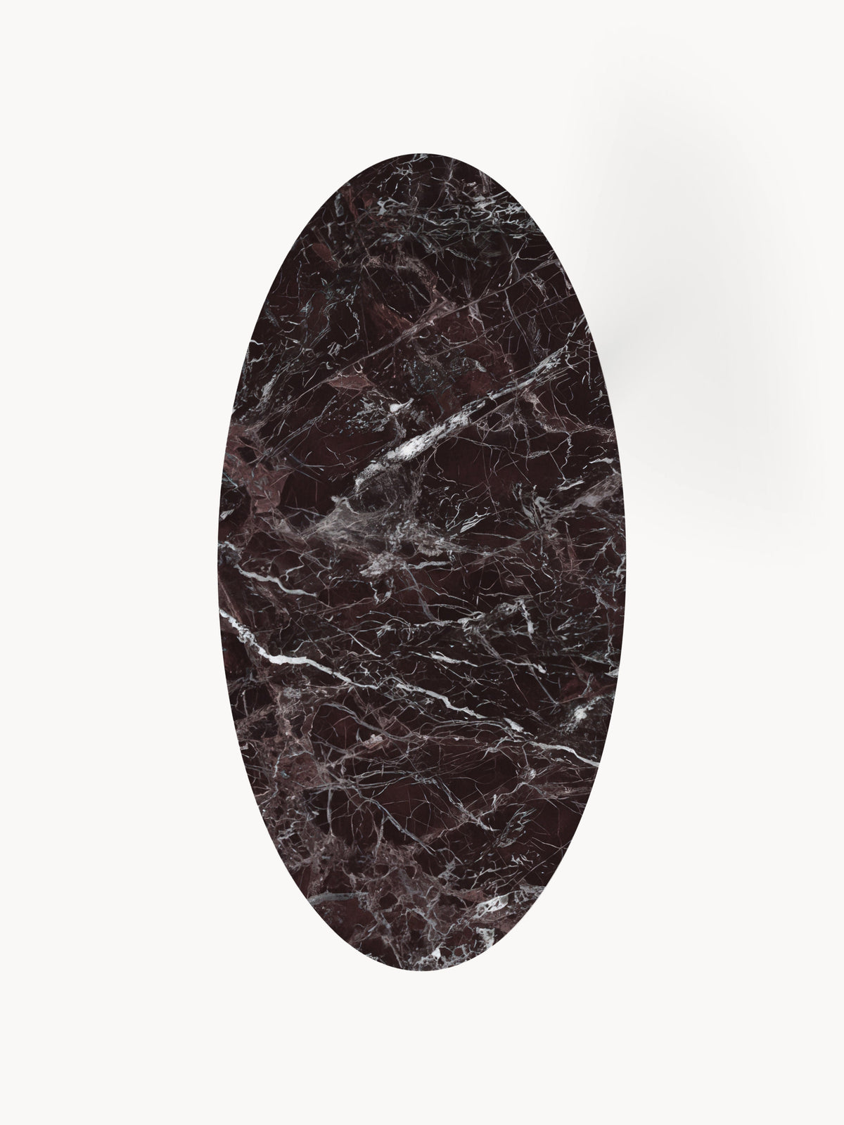 Miley Oval Marble-Dining Table, 180 x 90 cm — Taupe
