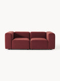 Lena Modular Velvet-Sofa (3-seater) — Burgundy