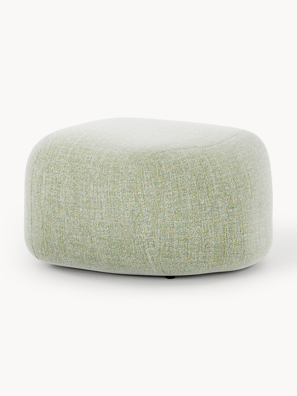Wolke Oval Bouclé Sofa Ottoman — Oatmeal