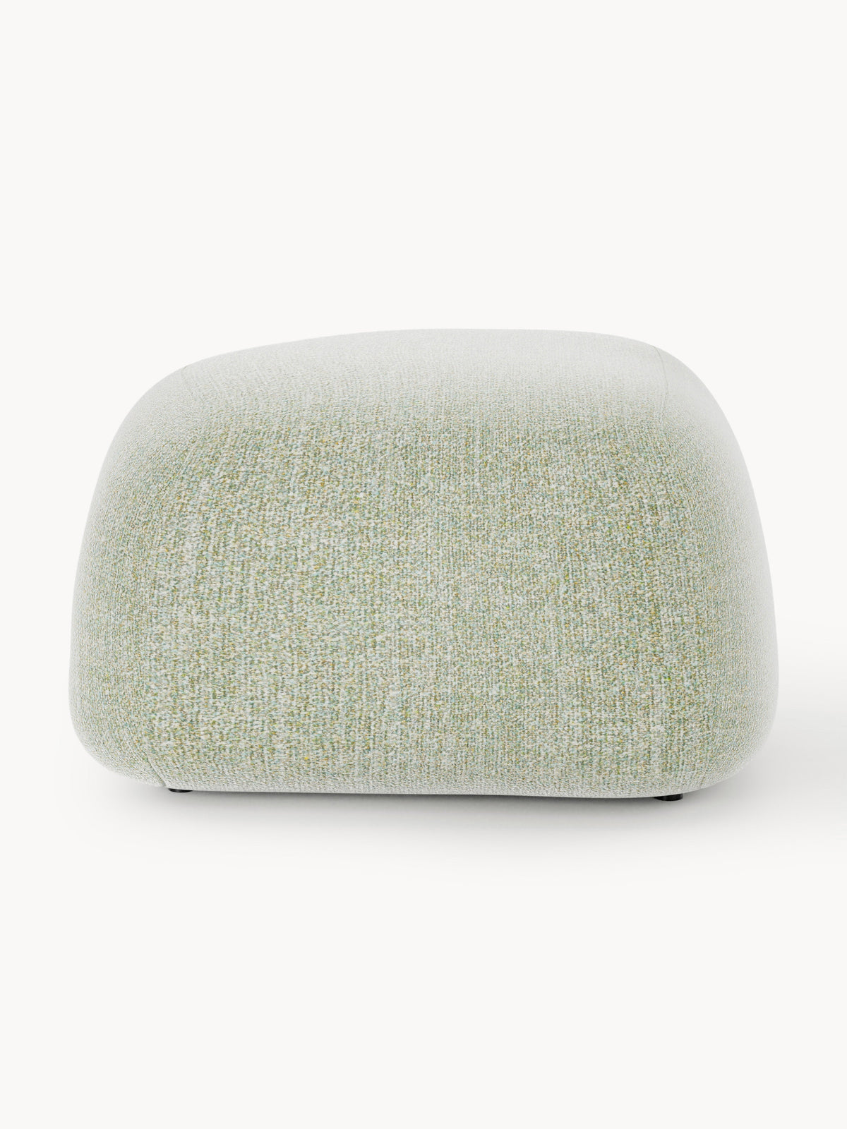 Wolke Oval Bouclé Sofa Ottoman — Oatmeal