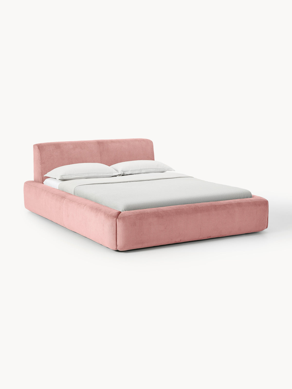 Melva Upholstered Bed — Pink