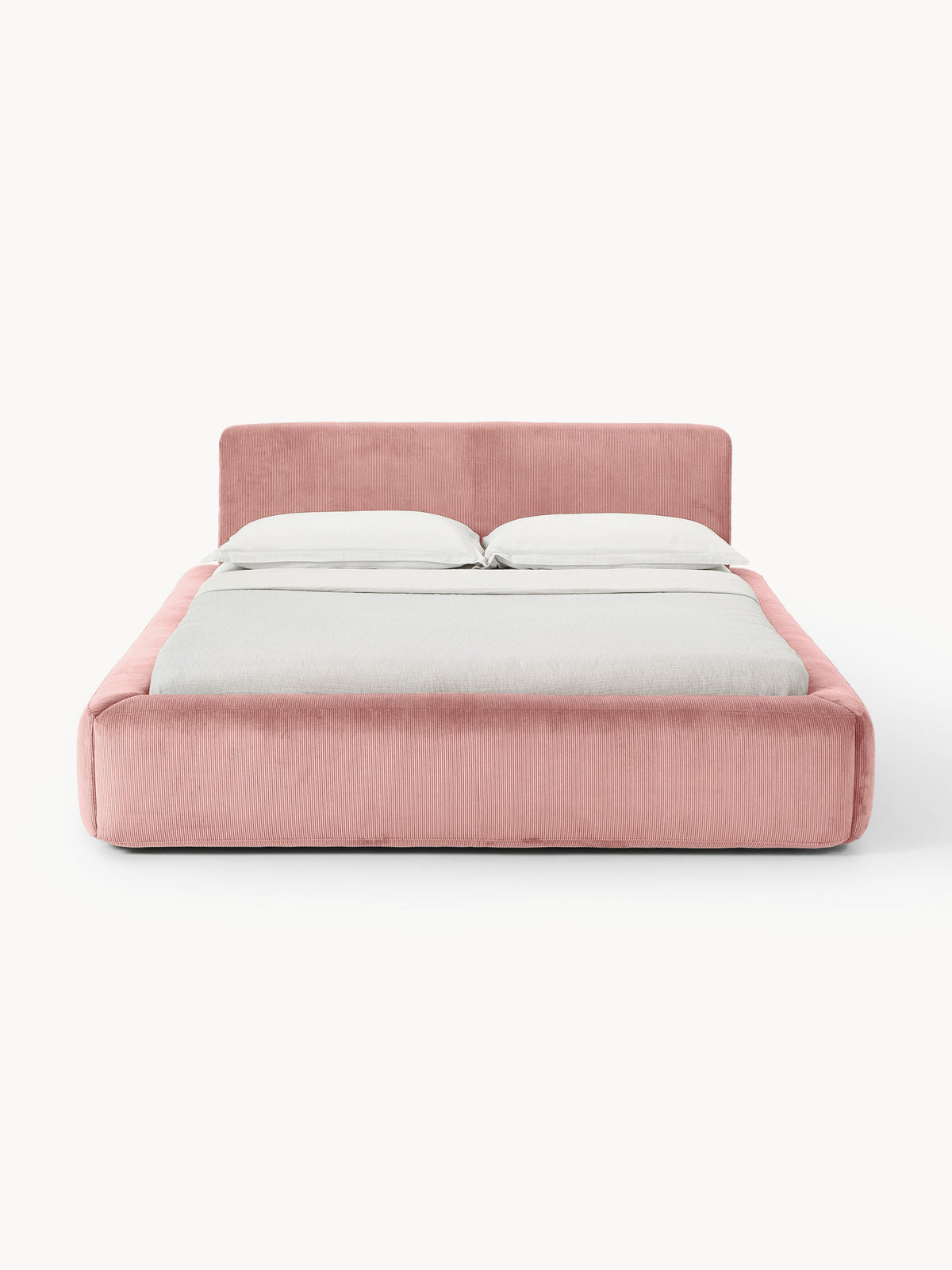 Melva Upholstered Bed — Pink