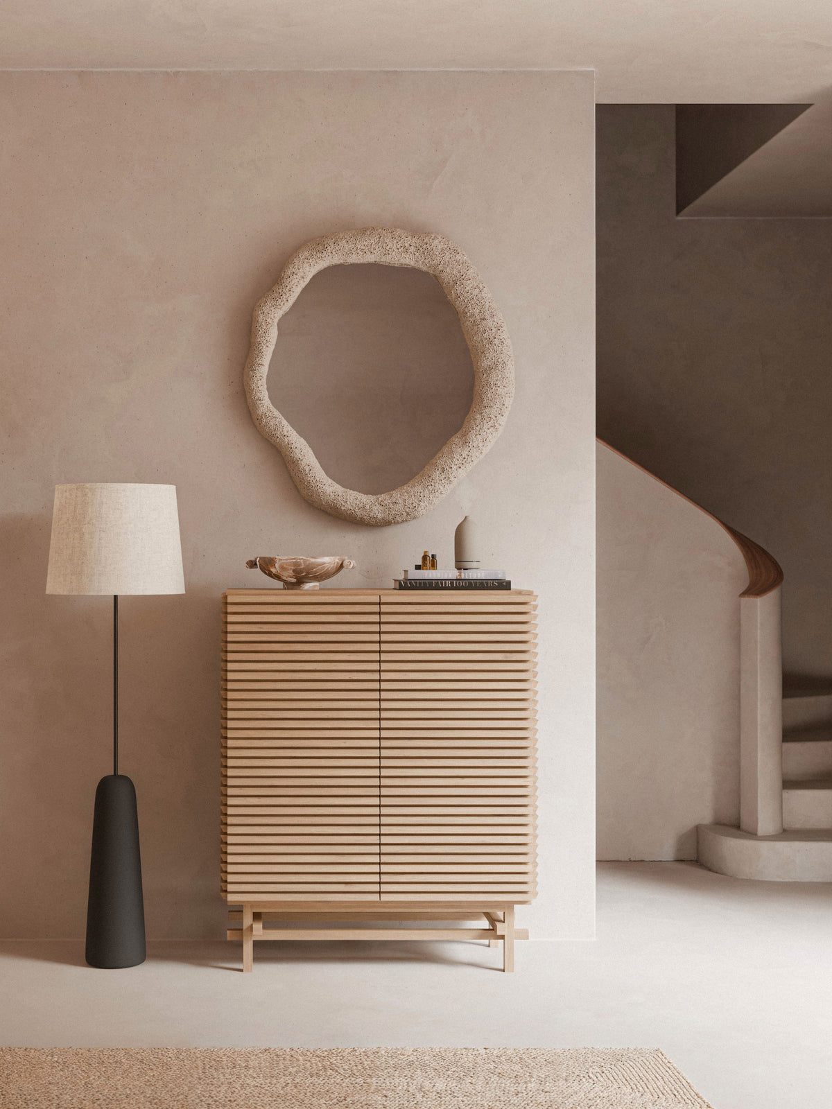 Pierce Highboard in Oak — Caramel