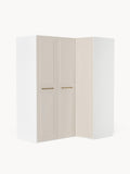 Charlotte Modular Corner Wardrobe, 165 cm Width, in various sizes — Light Grey