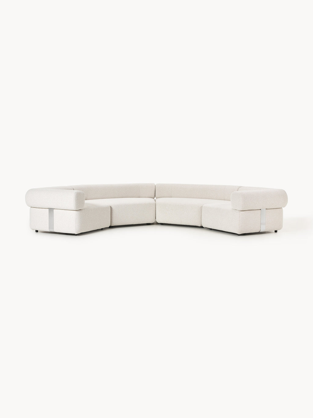 Anton Large Modular Bouclé Sofa — Light Grey