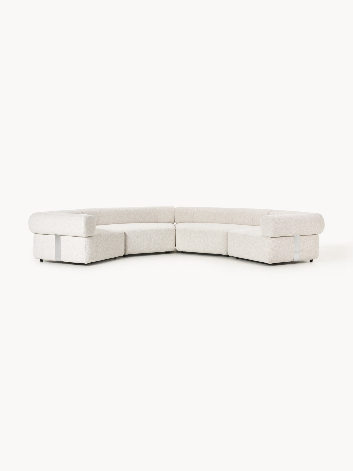 Anton Large Modular Bouclé Sofa — Light Grey