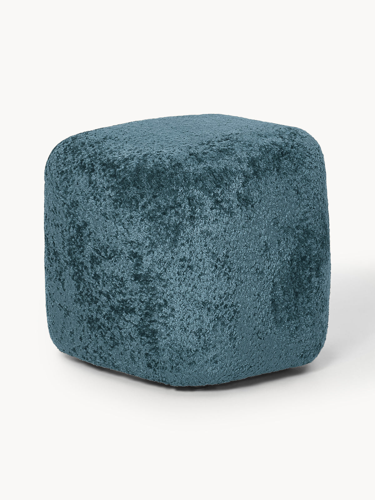 Wolke Tall Ottoman in Teddy Bouclé — Teal