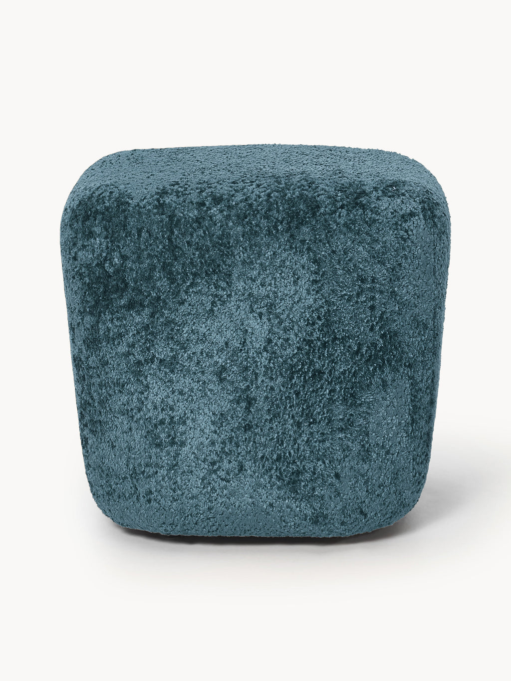 Wolke Tall Ottoman in Teddy Bouclé — Teal