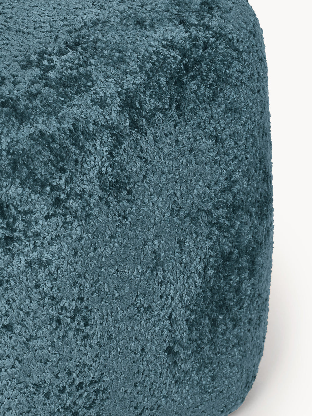 Wolke Tall Ottoman in Teddy Bouclé — Teal