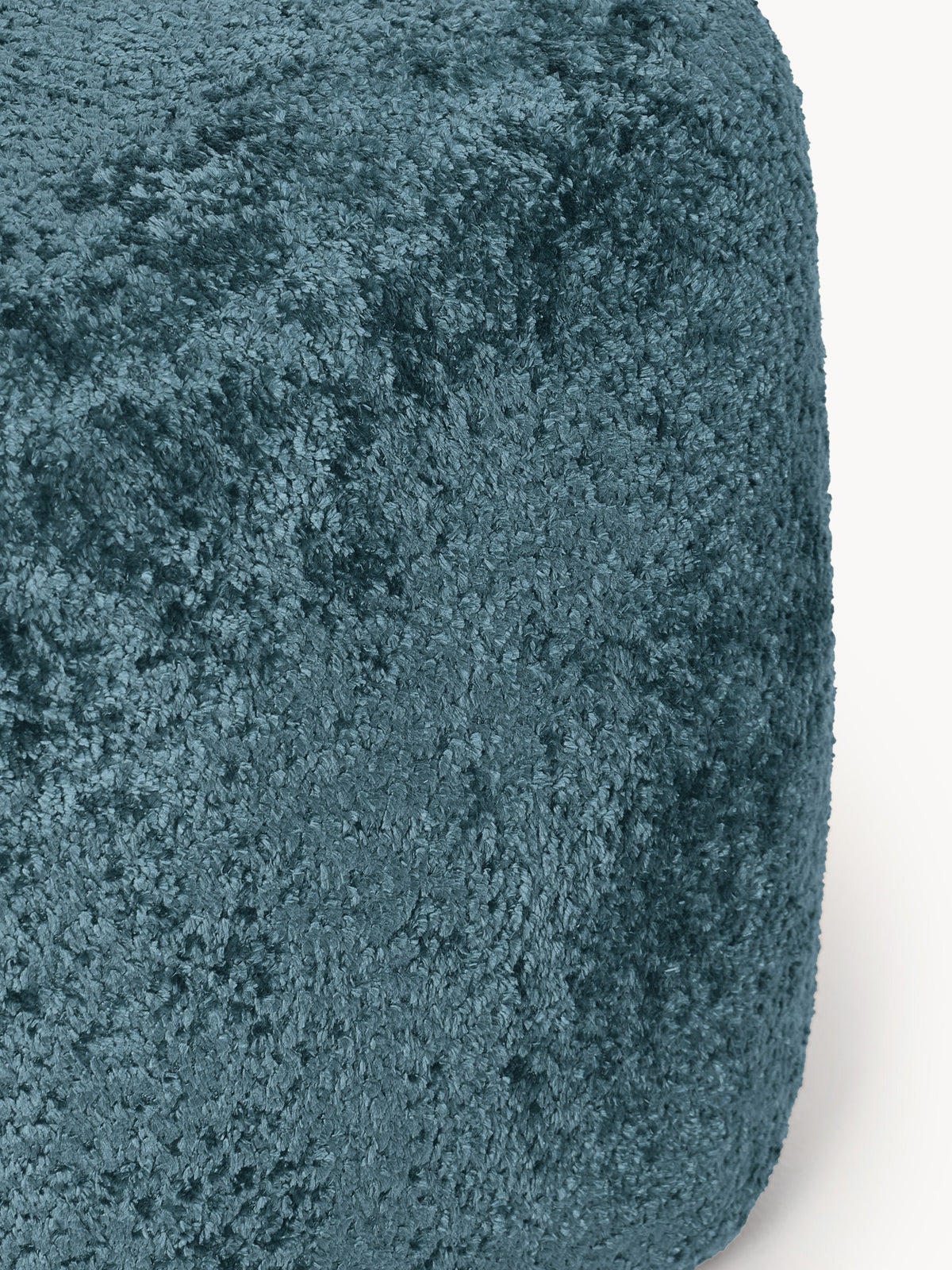 Wolke Tall Ottoman in Teddy Bouclé — Teal
