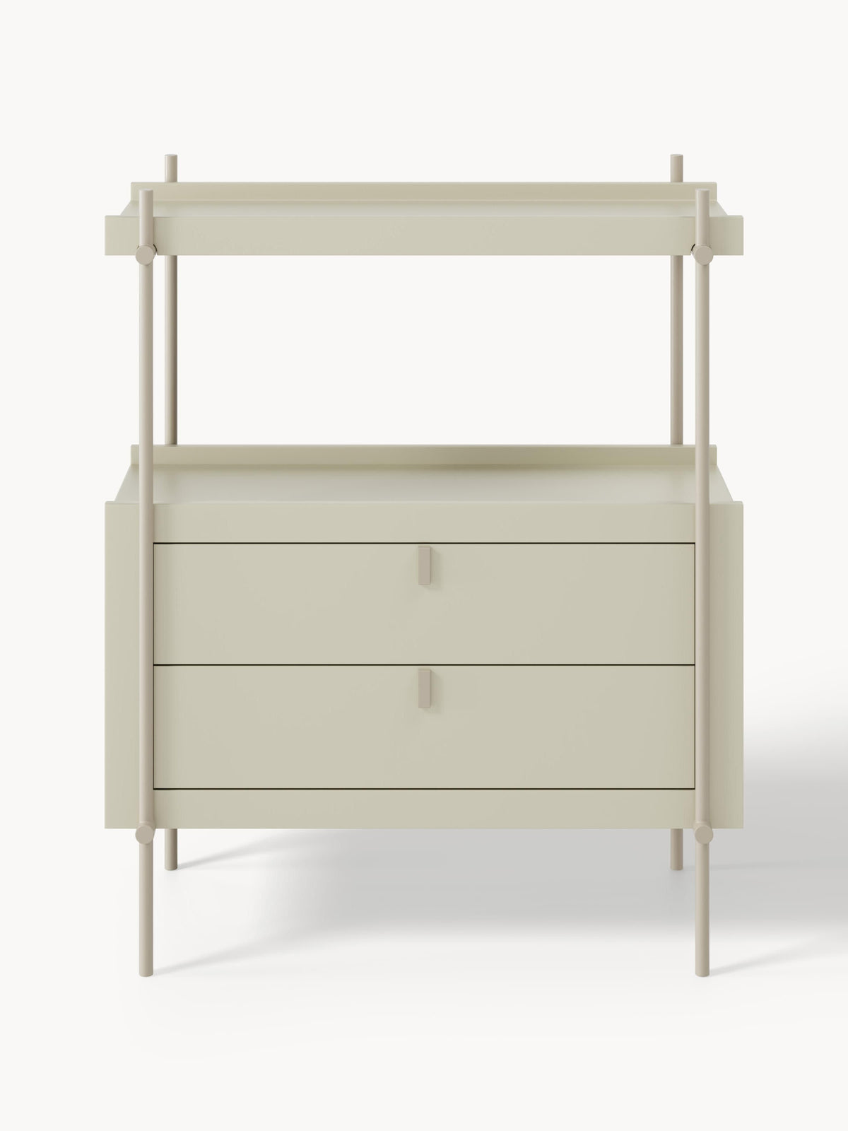 Rio Shelving Unit with Drawers — Oatmeal