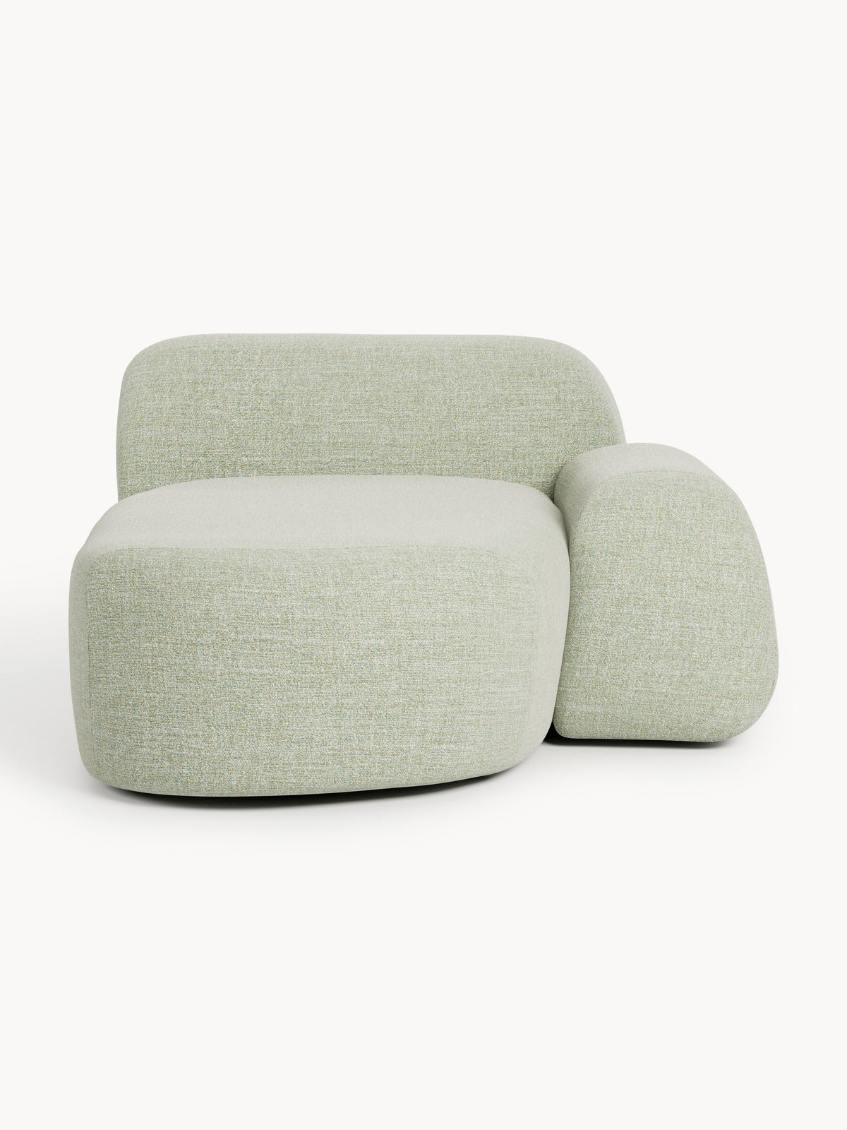 Wolke Bouclé-Chaise-Corner Module — Oatmeal