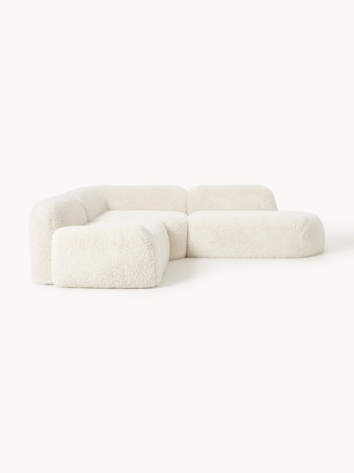 Wolke Modular Teddy-Corner Sofa (4-seater) with Chaise Longue — Ivory