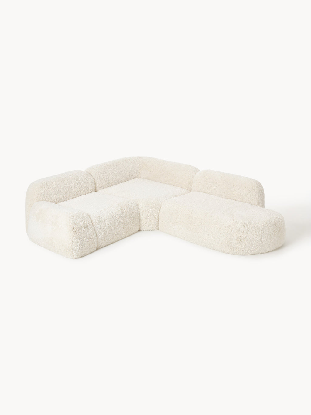 Wolke Modular Teddy-Corner Sofa (4-seater) with Chaise Longue — Ivory