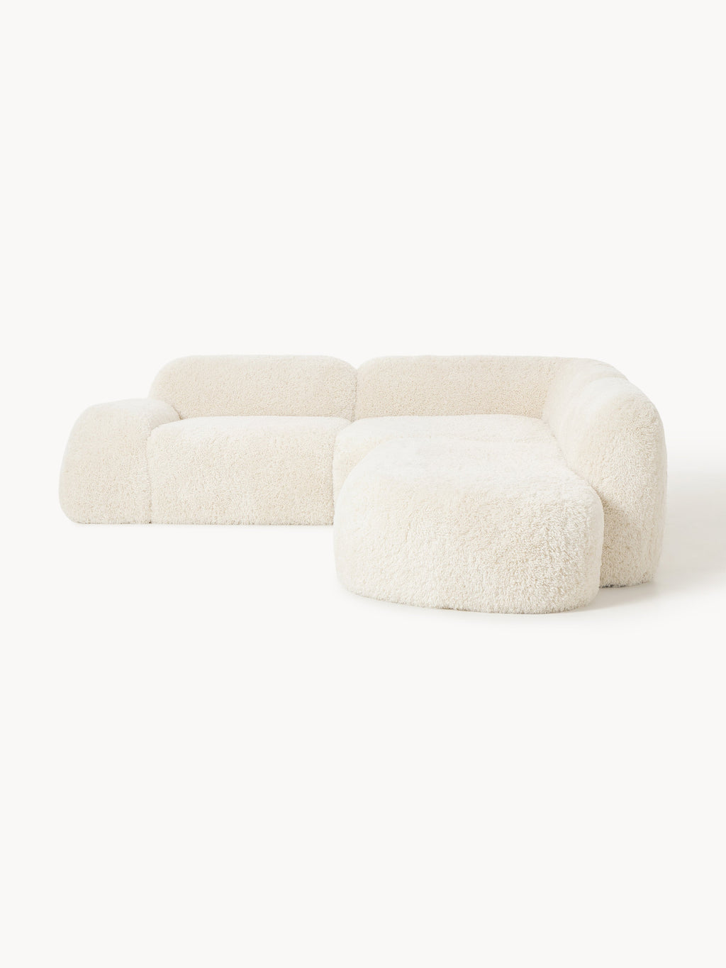 Wolke Modular Teddy-Corner Sofa (4-seater) with Chaise Longue — Ivory