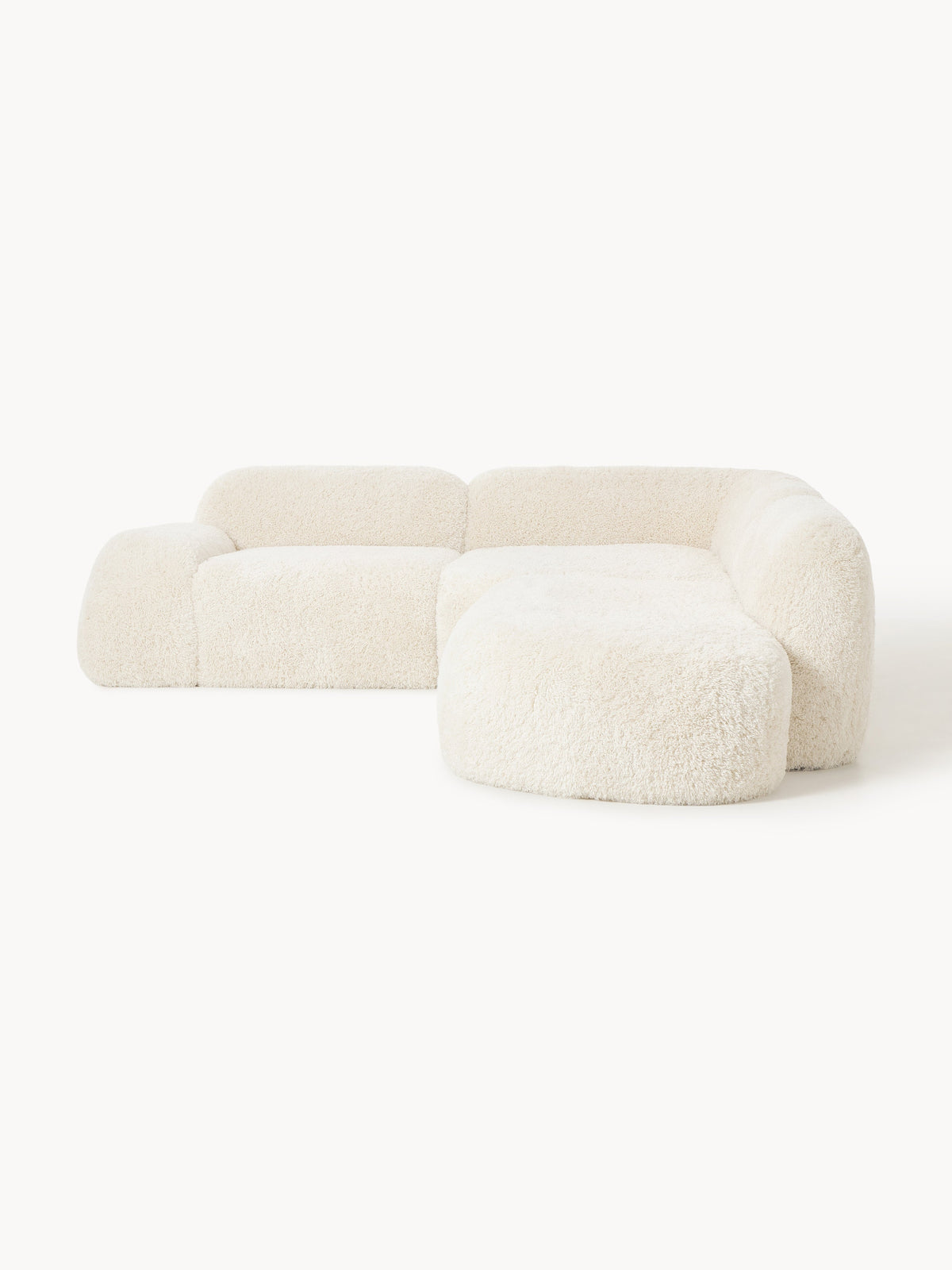 Wolke Modular Teddy-Corner Sofa (4-seater) with Chaise Longue — Ivory