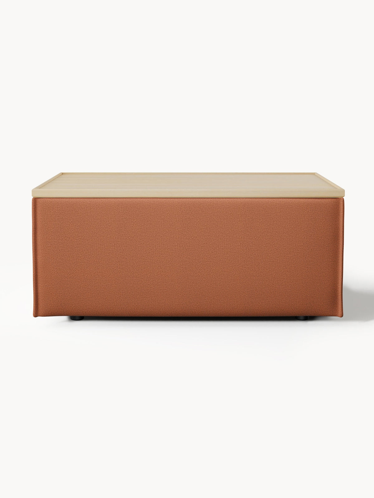 Lennon Sofa Ottoman with Storage — Terracotta