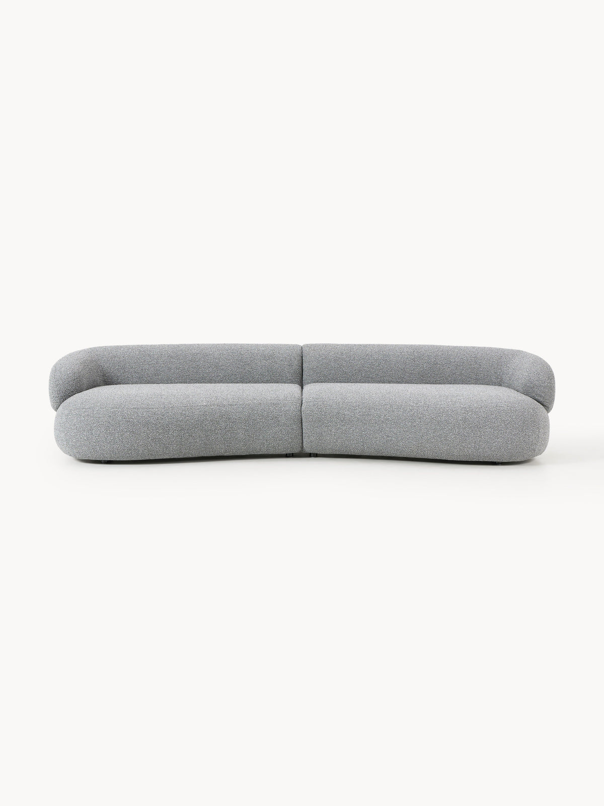 Alba Bouclé Sofa (4-seater) — Grey