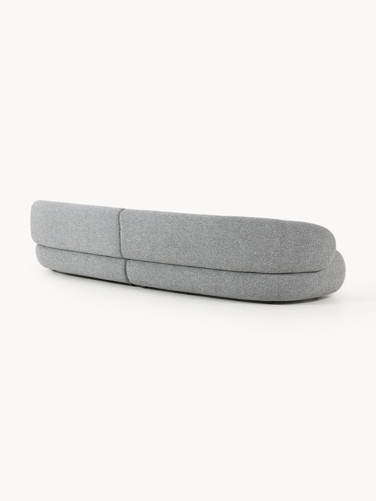 Alba Bouclé Sofa (4-seater) — Grey