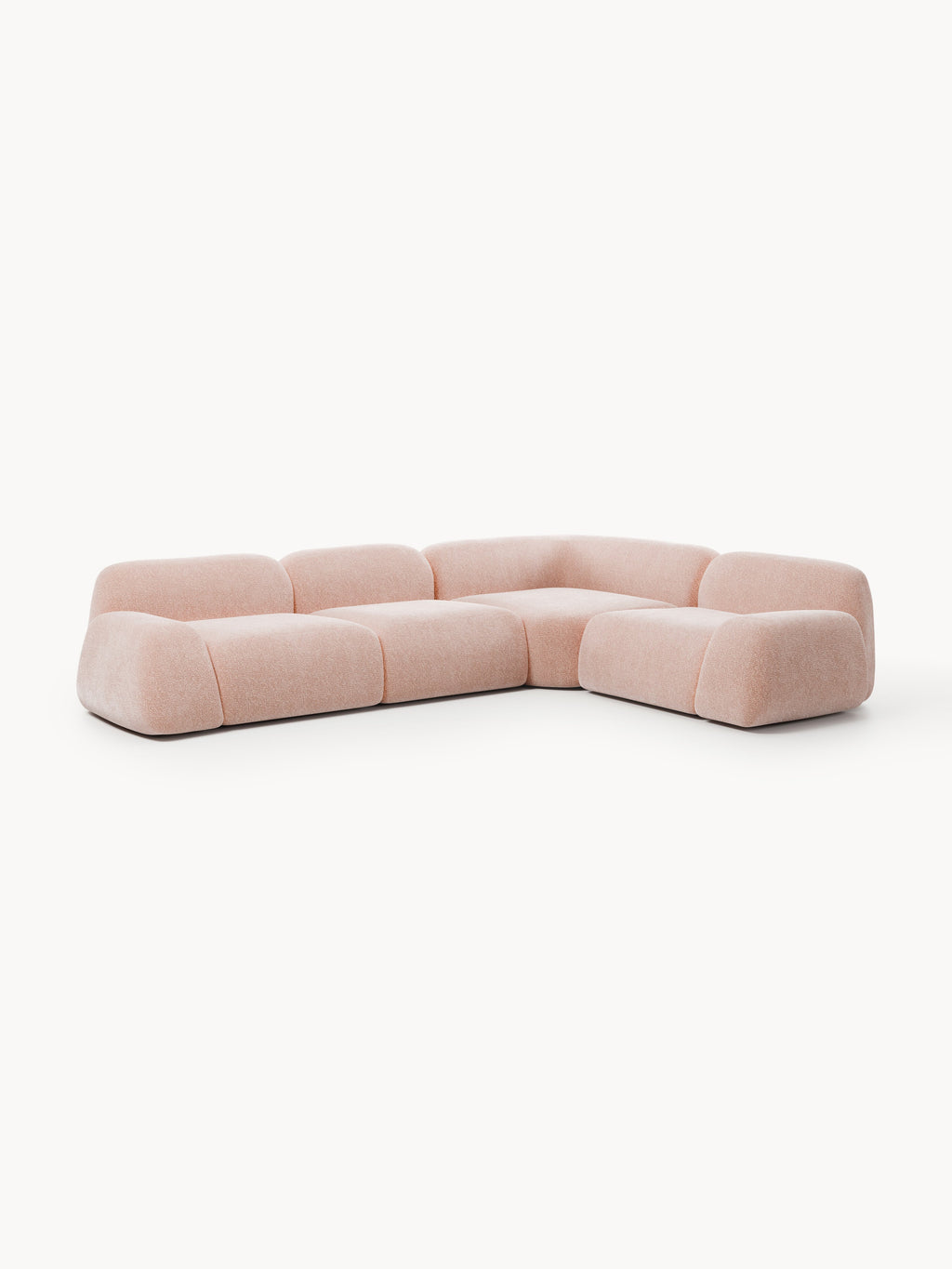 Wolke Modular Corner Sofa (4-seater) — Pink