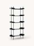 Taru Tall Metal-Shelving Unit — Grey