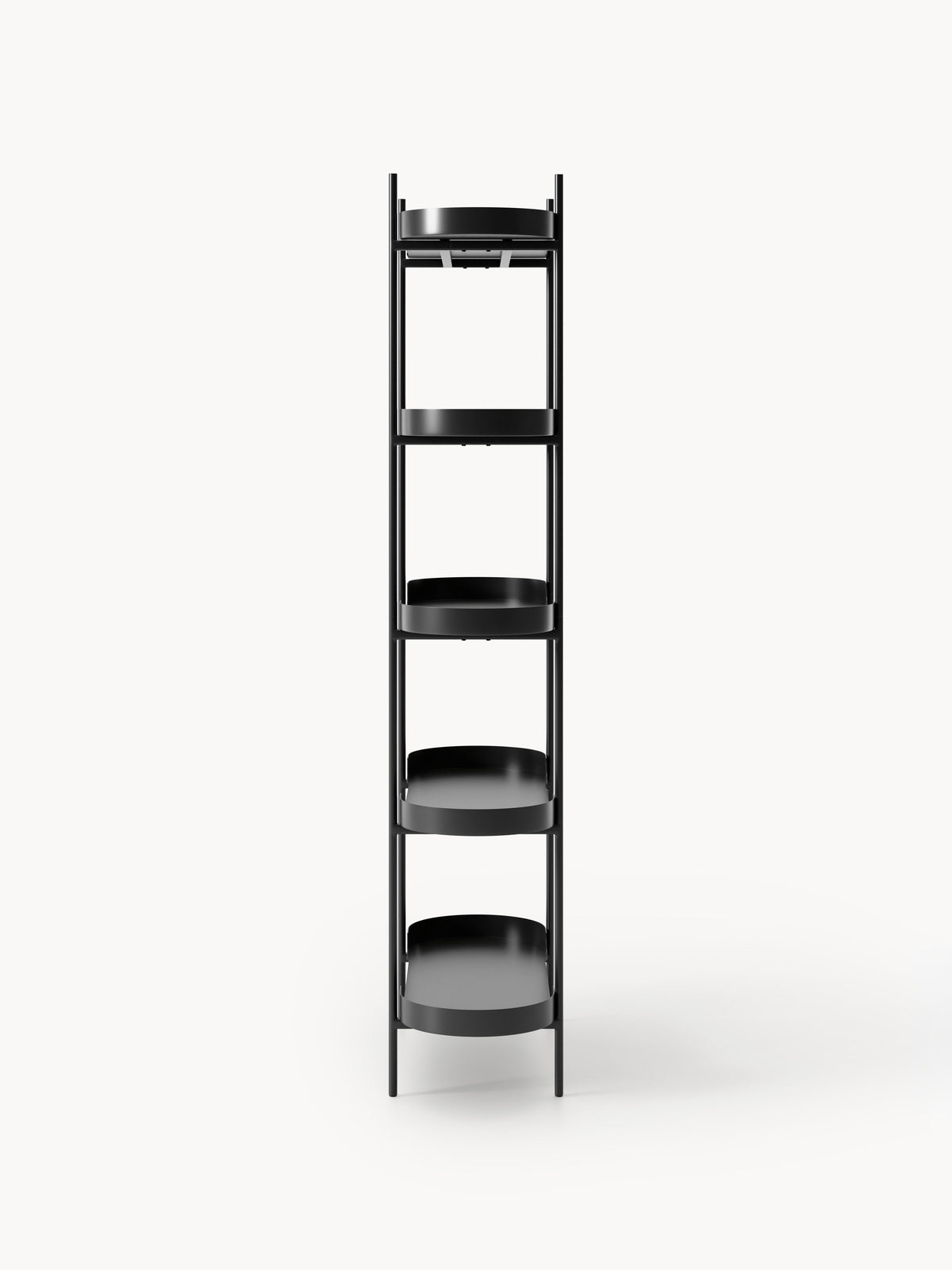 Taru Tall Metal-Shelving Unit — Grey