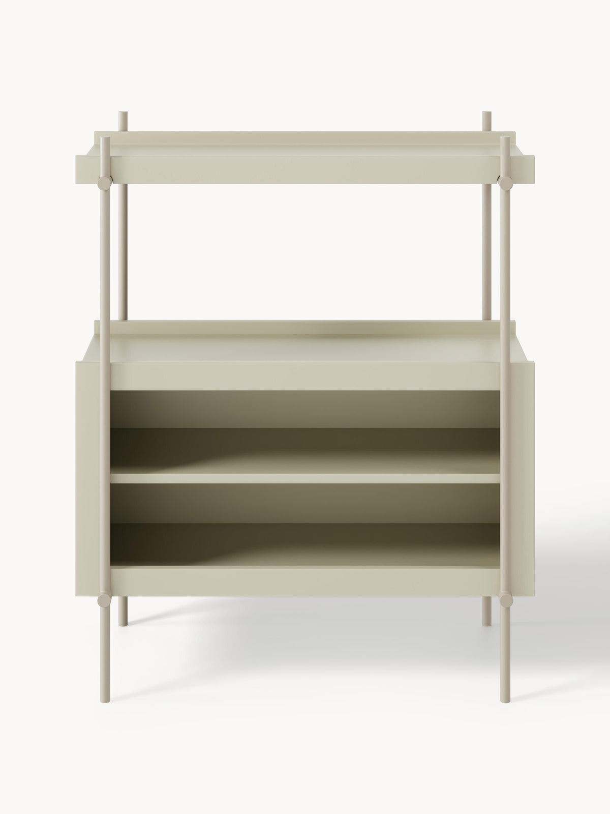 Rio Shelving Unit with Open Storage — Taupe