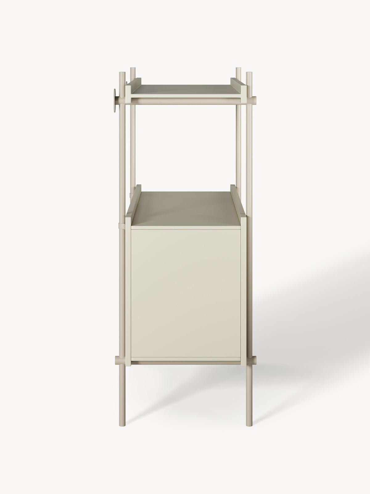 Rio Shelving Unit with Open Storage — Taupe