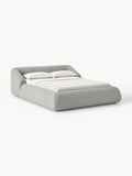Sofia Bouclé Upholstered Bed — Sand Beige