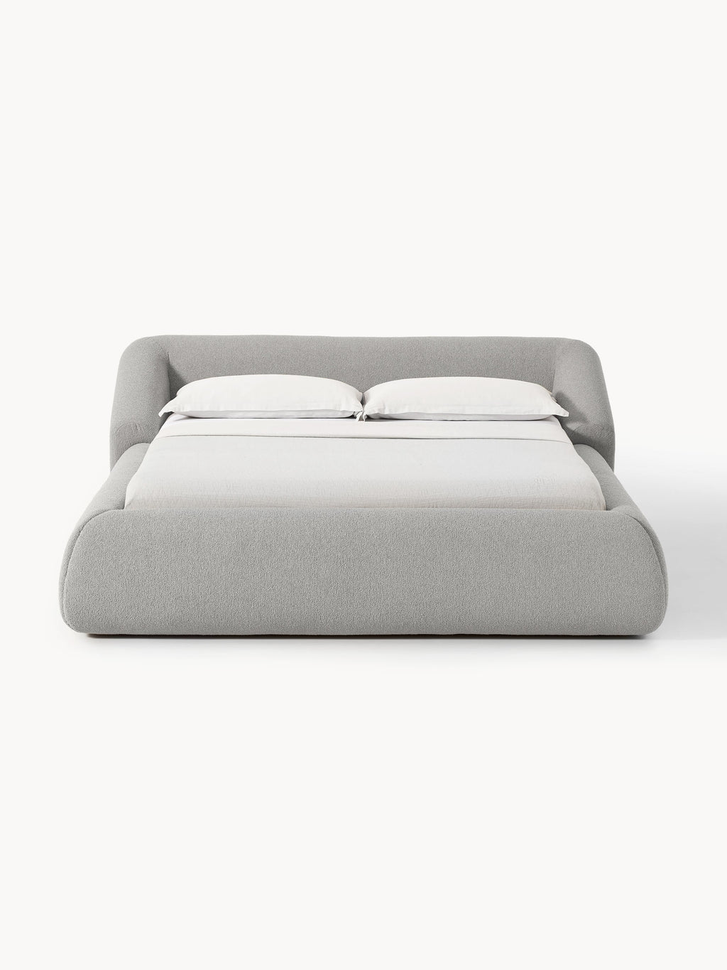 Sofia Bouclé Upholstered Bed — Sand Beige