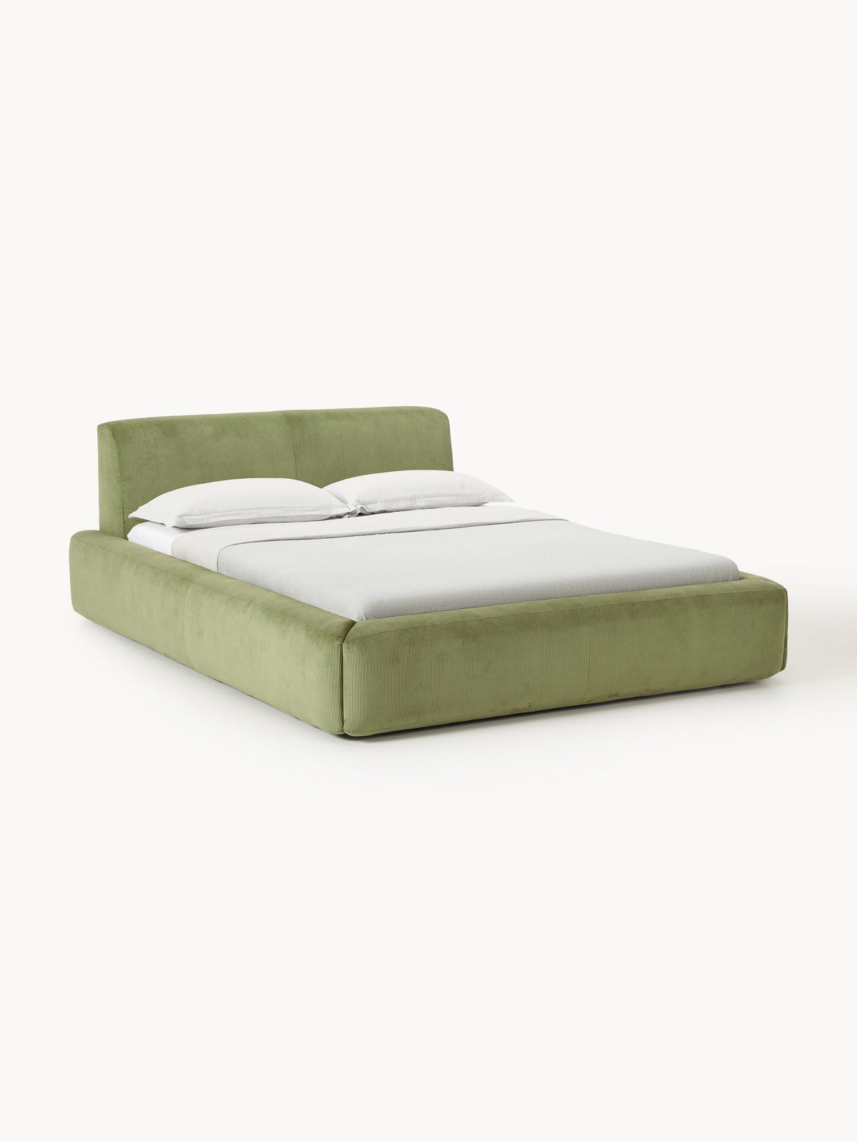 Melva Upholstered Bed — Sage