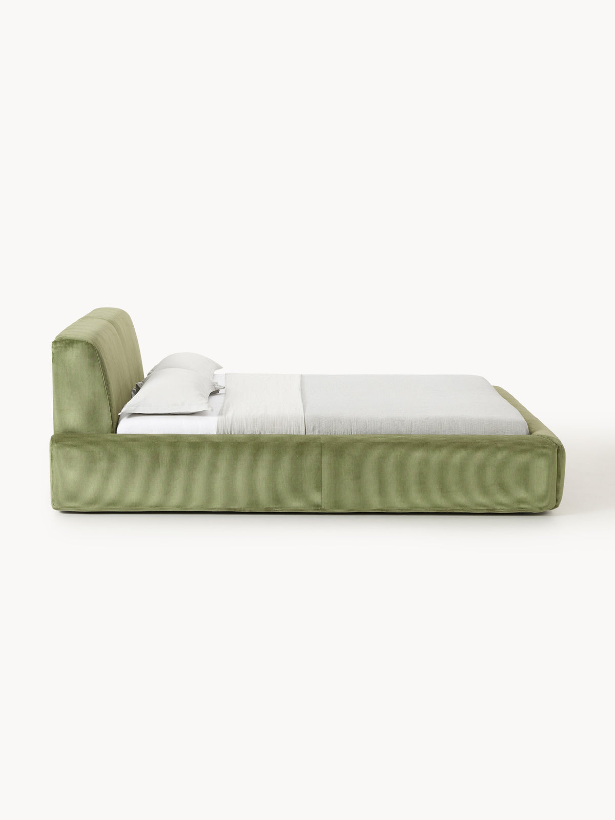 Melva Upholstered Bed — Sage