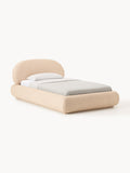 Alba Bouclé-Upholstered Single Bed — Blush