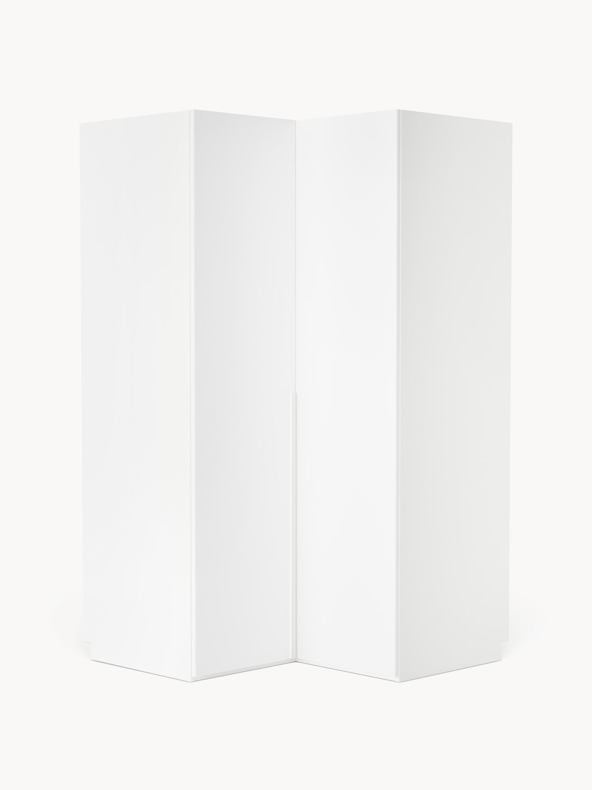Leon Modular Corner Wardrobe, 115 cm Width, in various sizes — Off-White