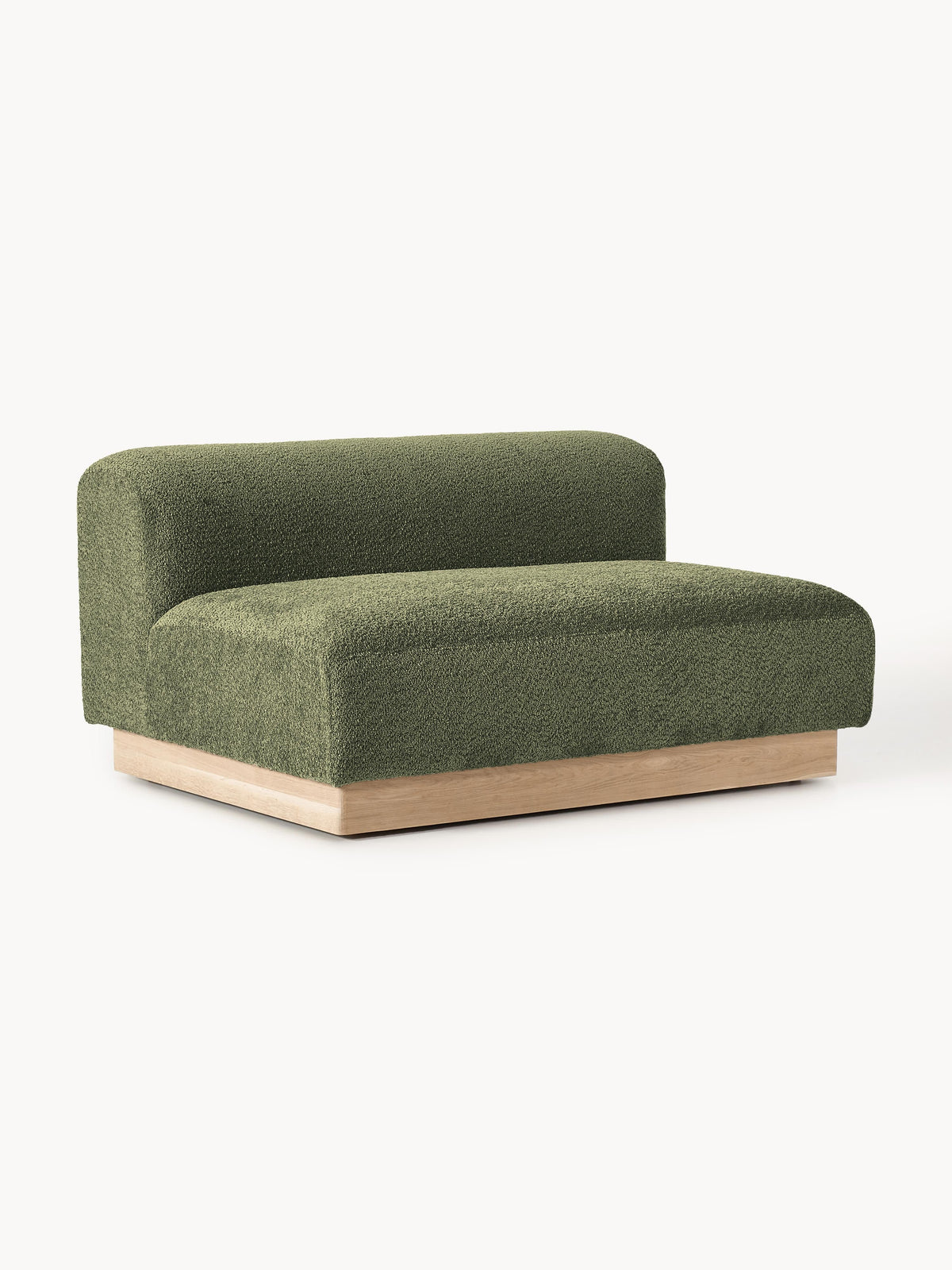 Natalie Sofa (2-seater) in Teddy Bouclé — Khaki