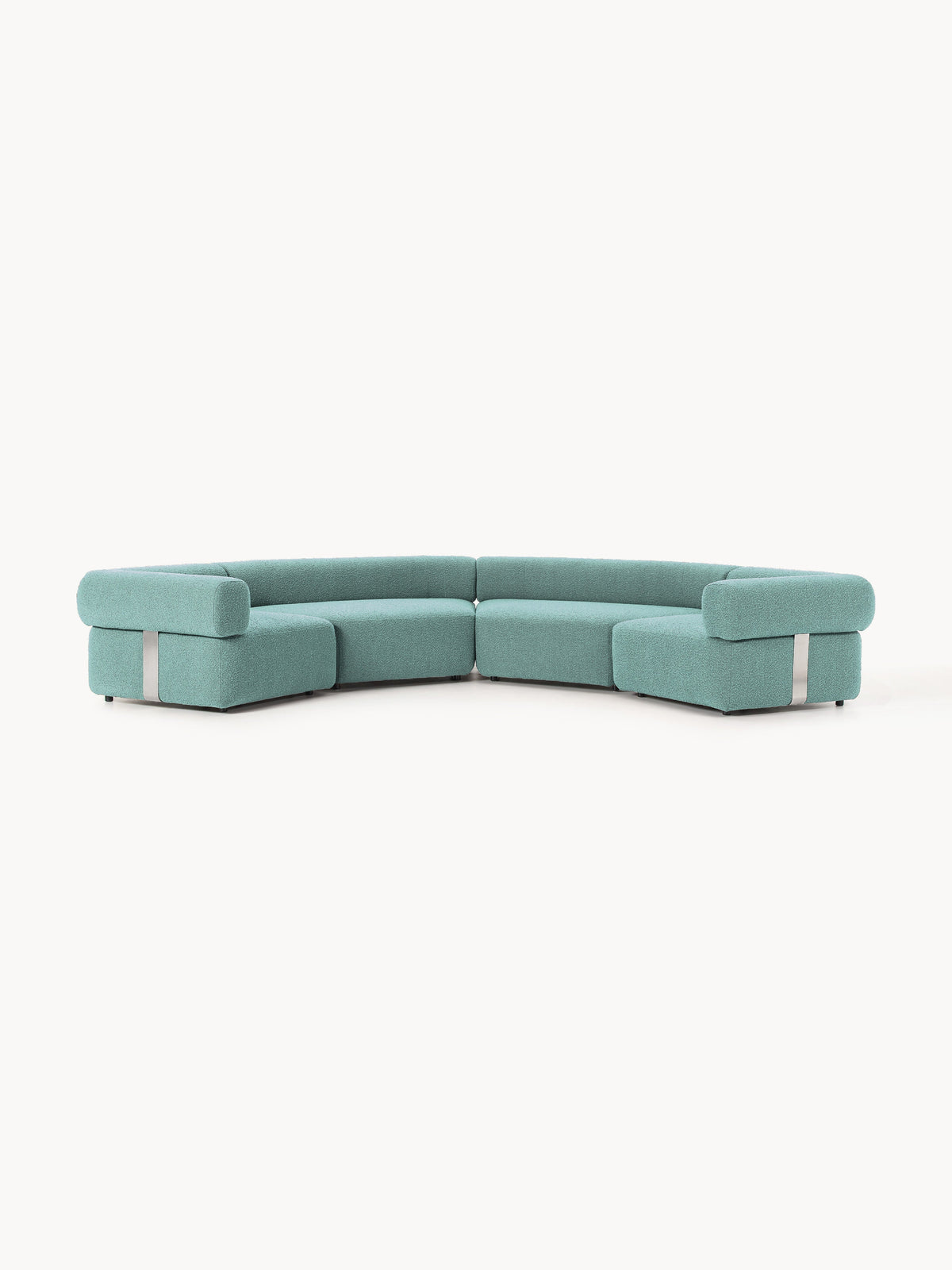 Anton Large Modular Bouclé Sofa — Grey
