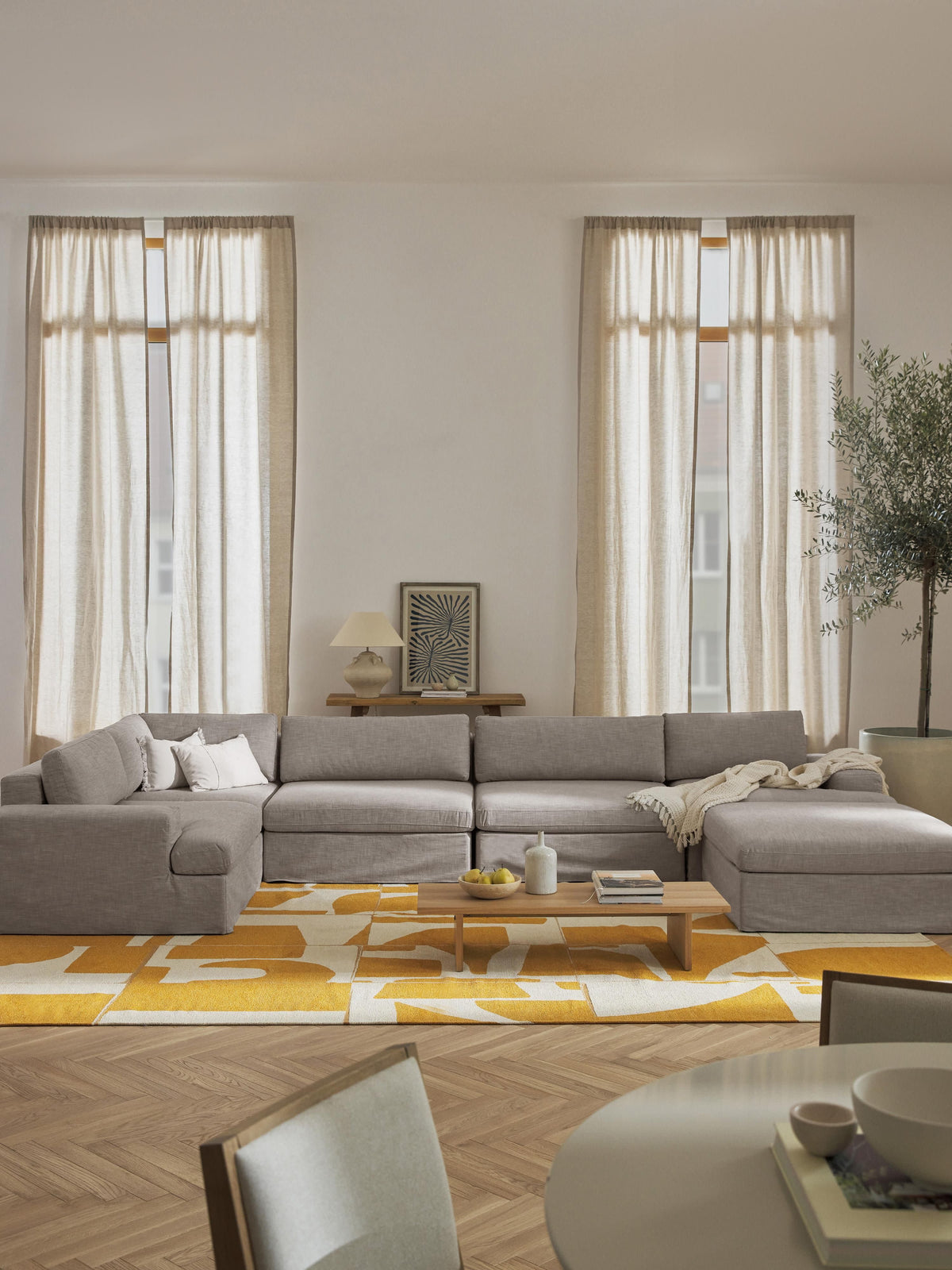 Russell Modular XL Sofa with removable covers — Grey