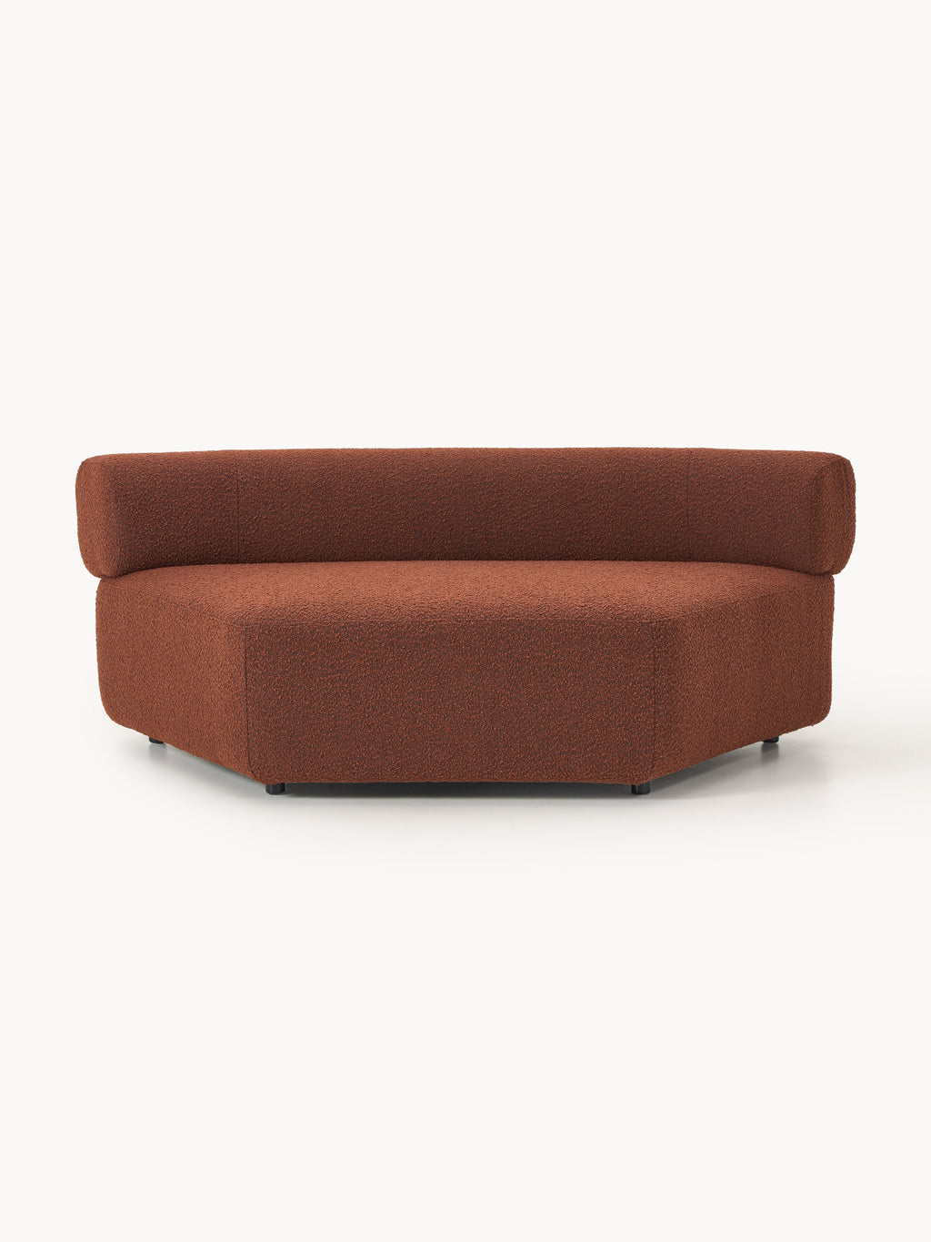 Anton Round Bouclé Corner Module — Brown