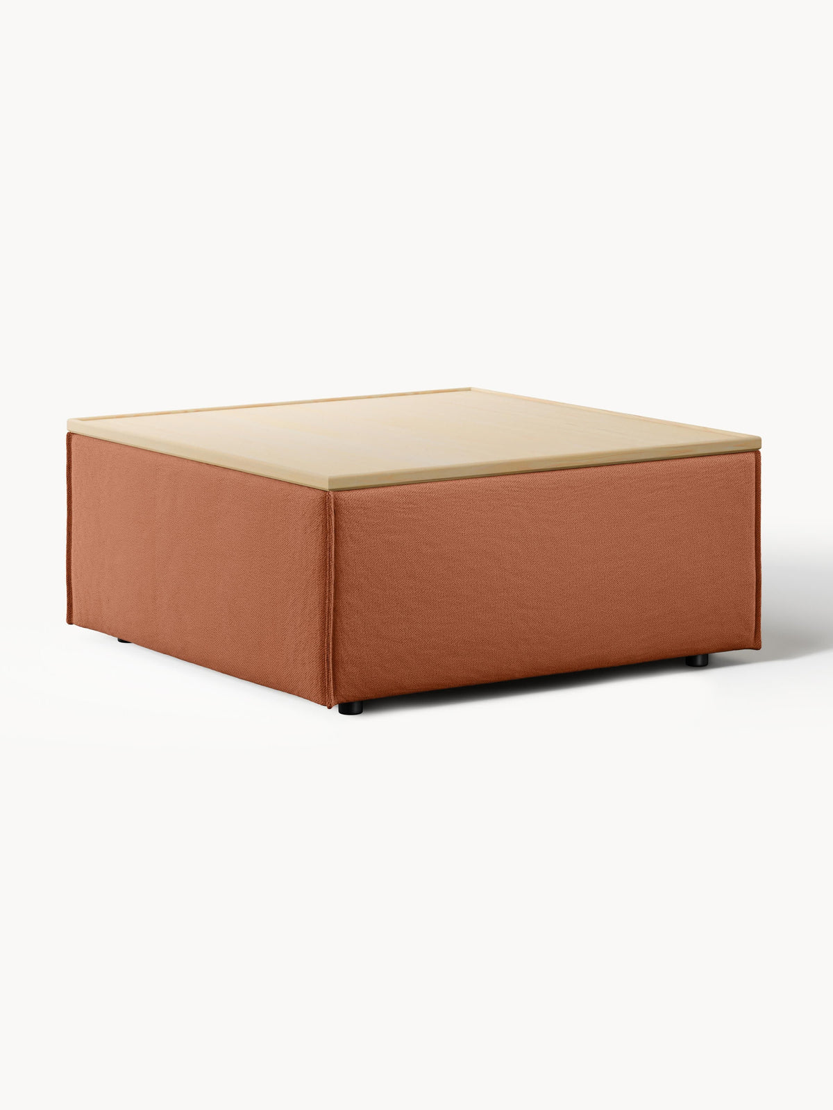 Lennon Sofa Ottoman with Storage — Camel