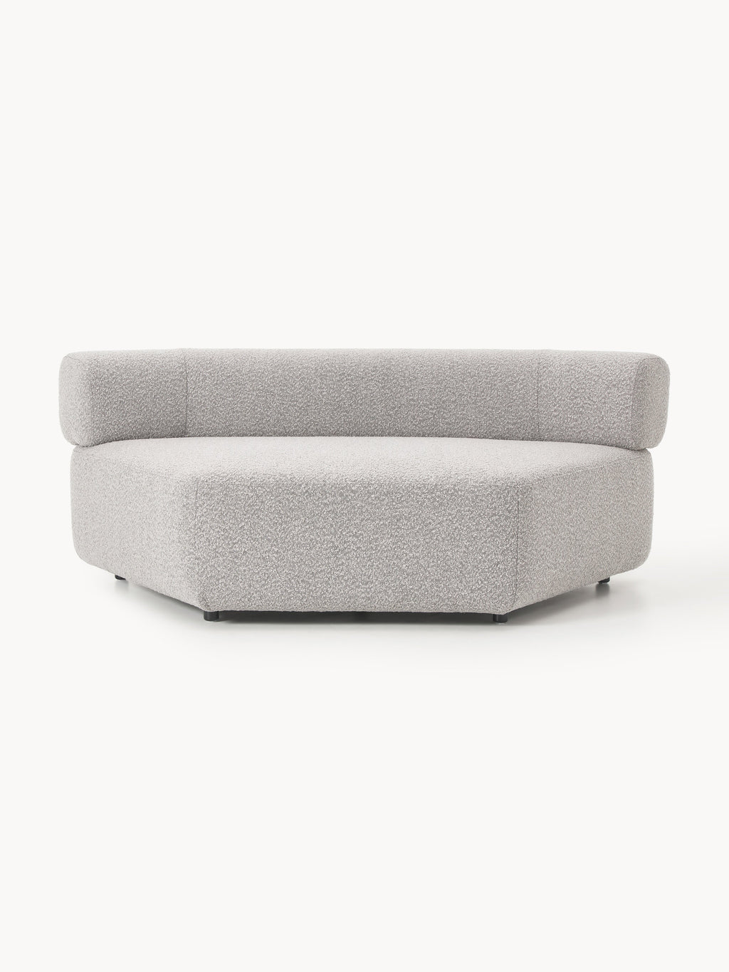 Anton Round Bouclé Corner Module — Lilac