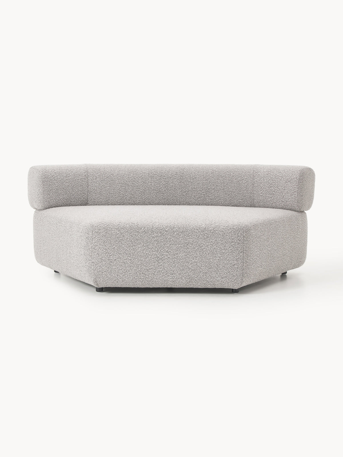 Anton Round Bouclé Corner Module — Lilac
