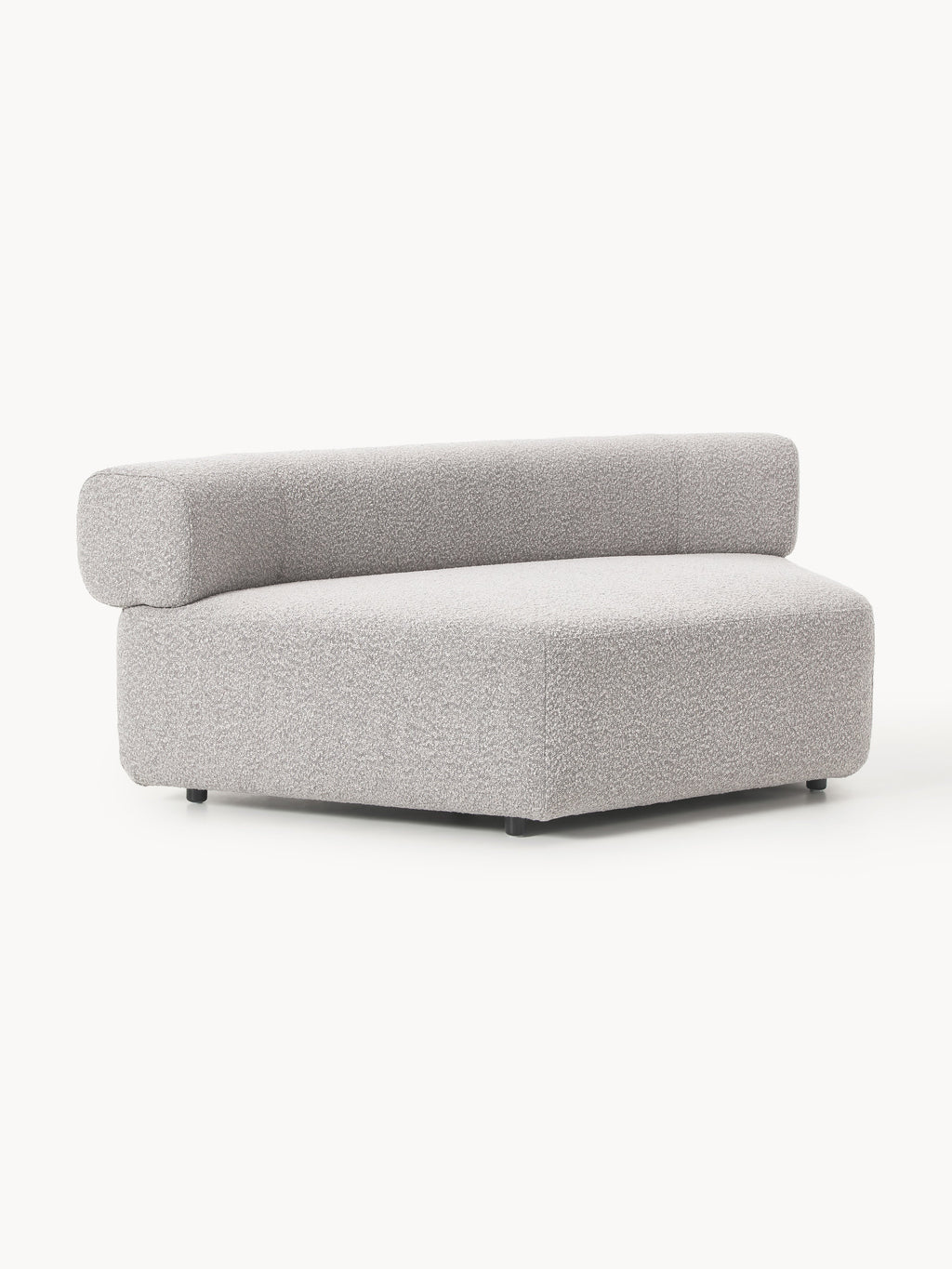 Anton Round Bouclé Corner Module — Lilac