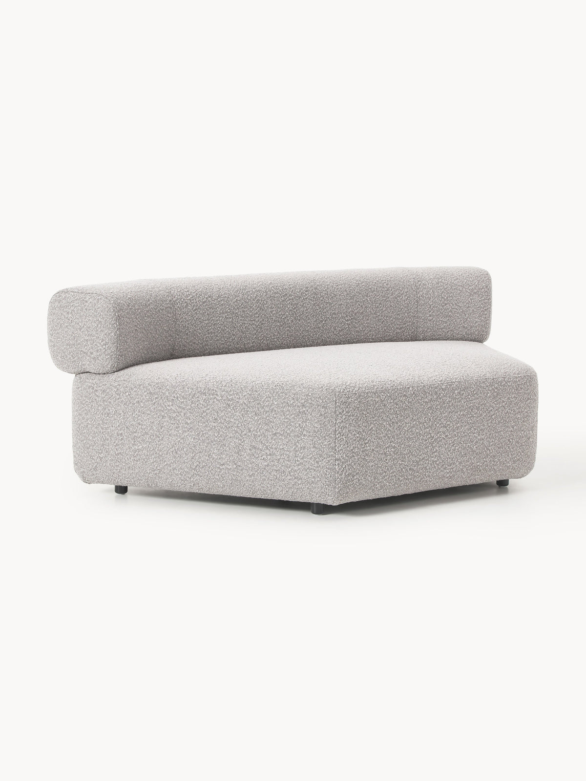 Anton Round Bouclé Corner Module — Lilac