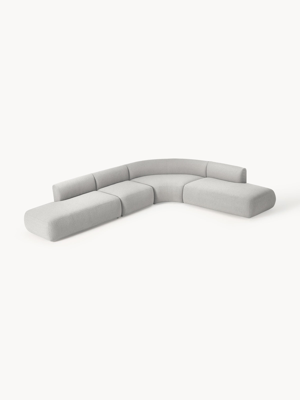 Sofia Modular Bouclé Corner Sofa (4-seater) — Barley