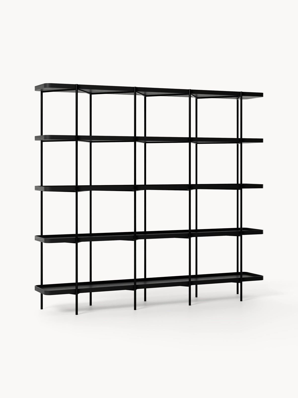 Renee Large Wooden Shelving Unit — Smoke Grey